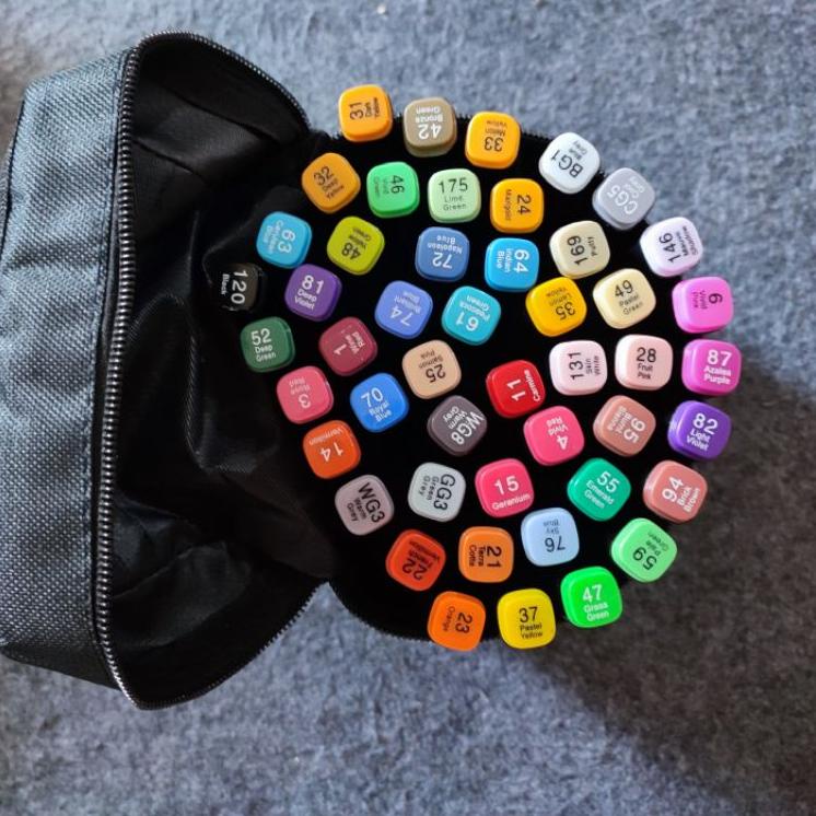 

Serbuuuu.. Spidol Dual Side Fine Art Brush Pen Art Marker Set - HL0270 spidol menggambar 24/48 WARNA