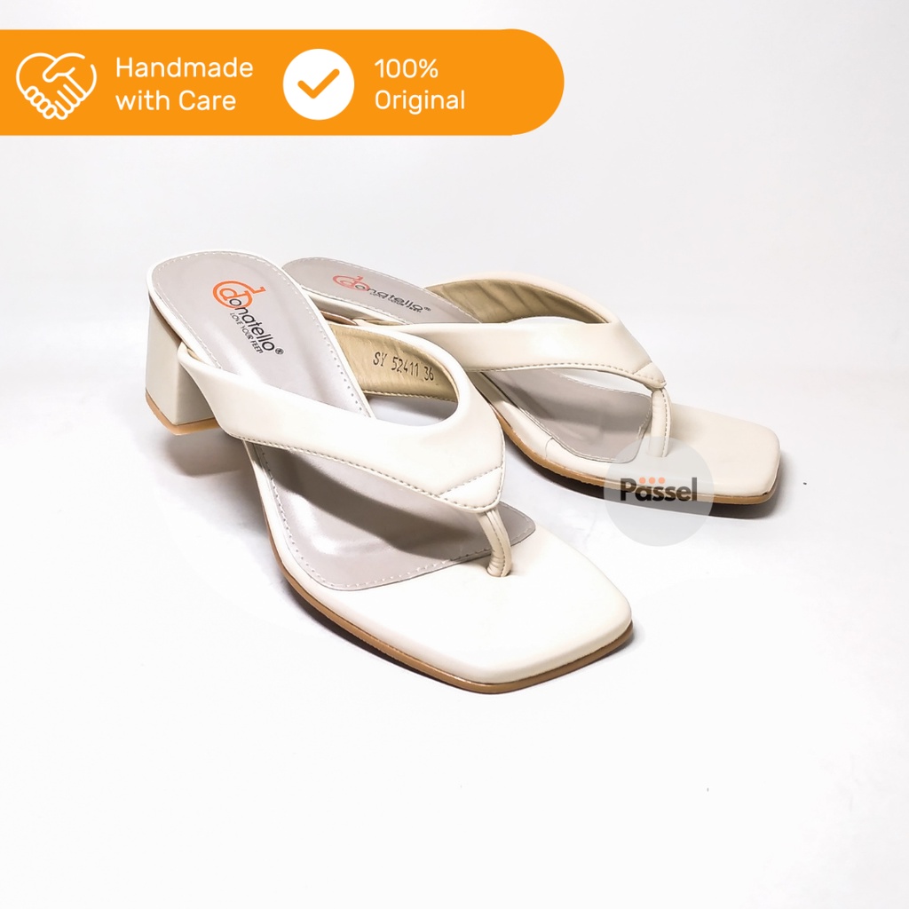 Donatello Sz. 36-41 Sandal Block Heels 5,5 Cm Wanita Double Stripes Pillow / Jepit | SY52412 / SY52411