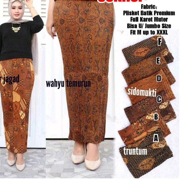 Modern.. Rok Plisket Batik Jarik Instan Bawahan Kebaya Bridesmaids Wisuda Lamaran Jumbo