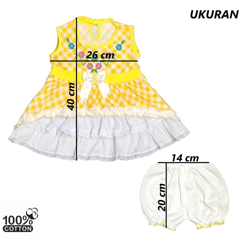 Babysmart - Setelan Baju bayi Perempuan motif BUNGA RENDA FAMILY usia 0 - 12 bulan / Pakaian anak