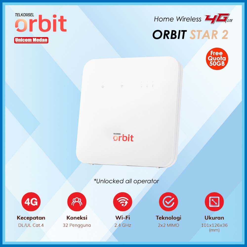 Modem Orbit Star 2 | Modem Wifi Home Router 4G Telkomsel | Huawei B312