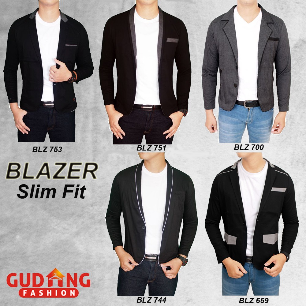 Blazer Hitam Slim Fit (COMB)