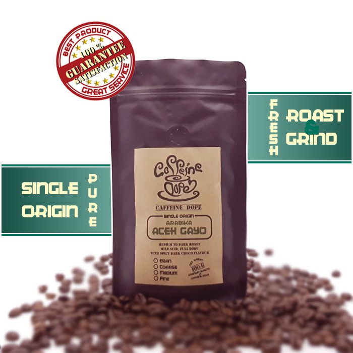 

Kopi Arabika Aceh Gayo 100 Gr Single Origin - Bean/Biji & Ground/Bubuk