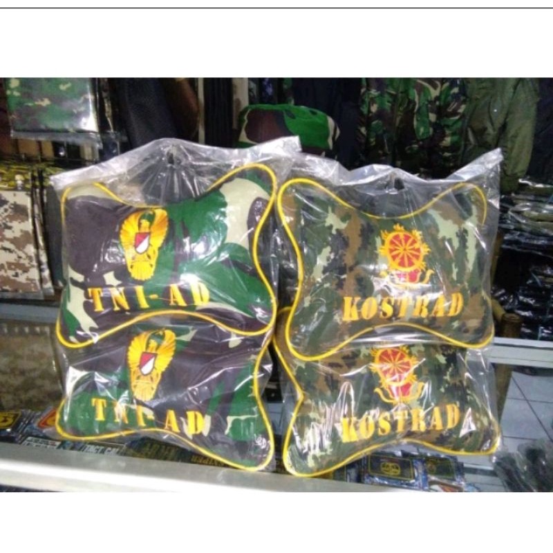 Bantal mobil TNI AD/Bantal mobil Kostrad/Bordir logo timbul