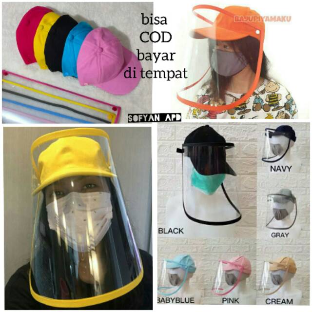 Topi saja cowo &amp; cewe tanpa face shield base ball bisa COD