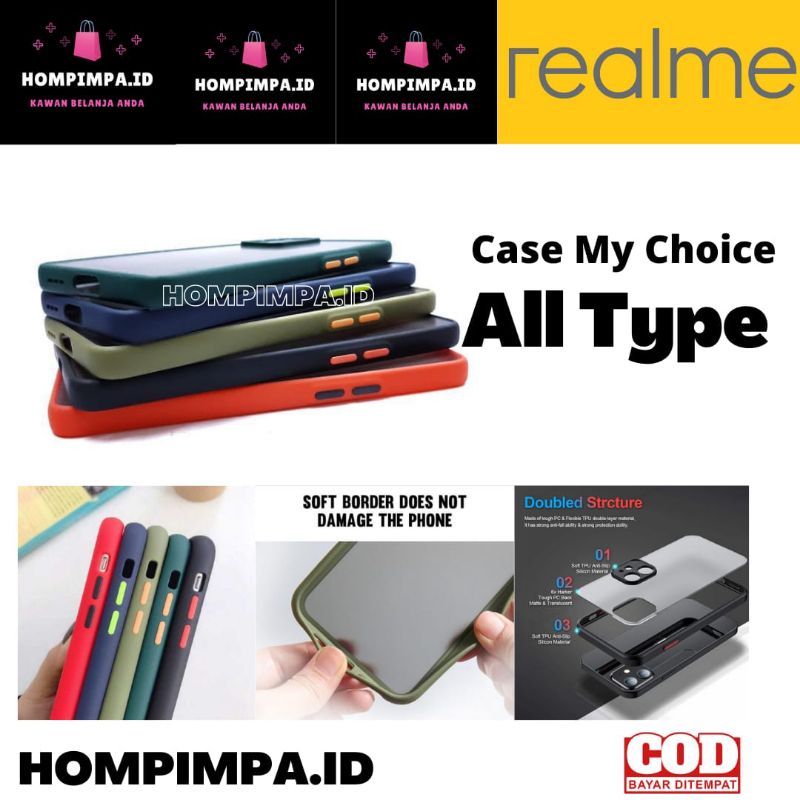 Realme 3 pro Camera Protection Case Colour Dove Matte Transparan Slim Fuze Macaron