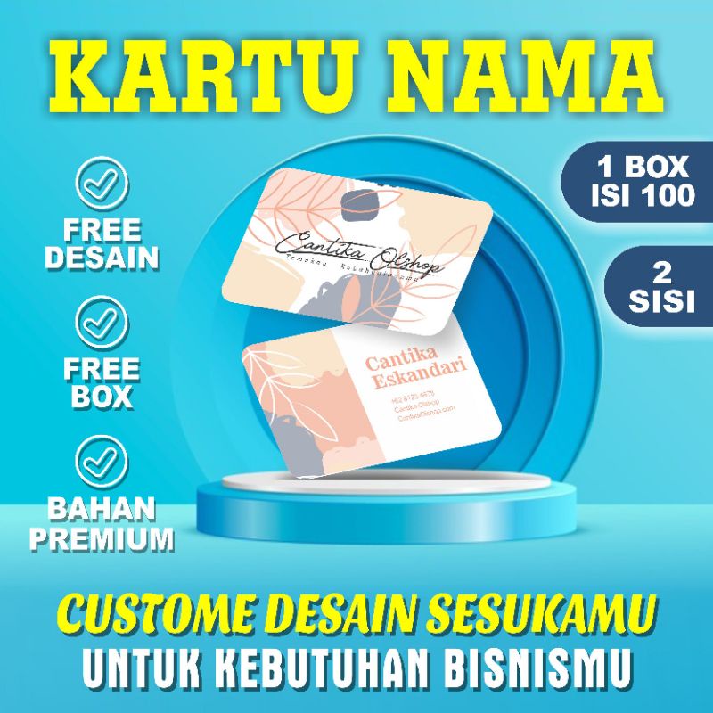

Kartu Nama Bolak Balik Termurah! Sehari jadi! custom desain