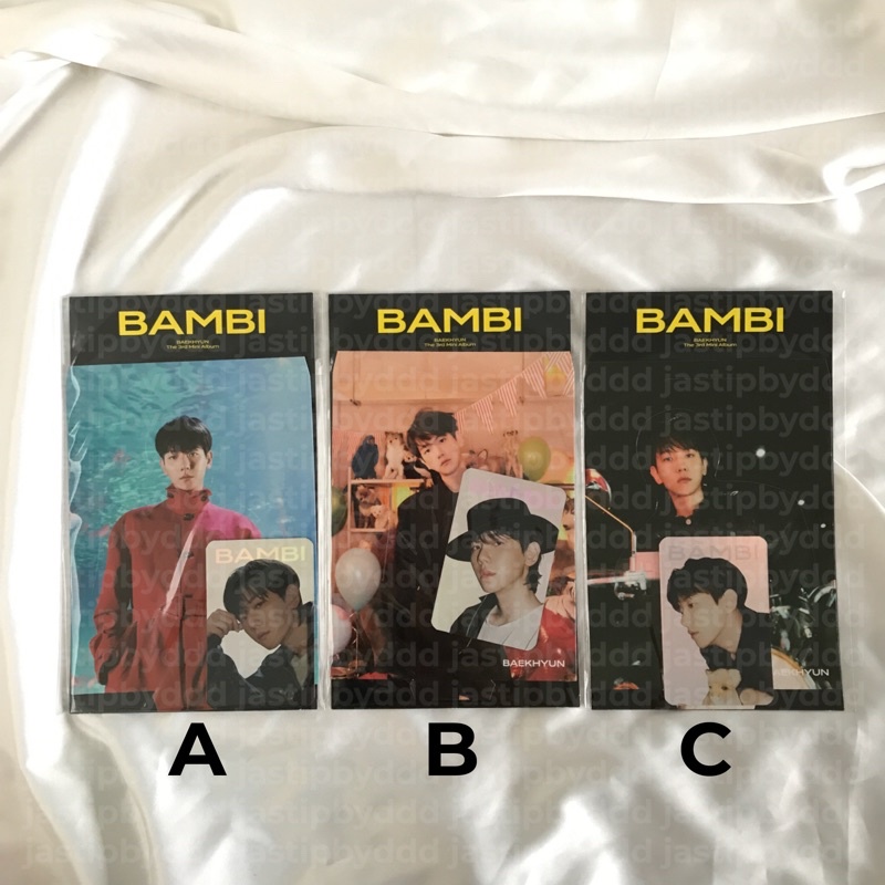 HOLOGRAM PHOTOCARD + STANDEE SET BAMBI BAEKHYUN PC MERCHANDISE MD BBH EXO HOLO