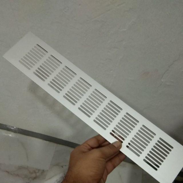 Lobang Angin Aluminium 8 X 40 Cm/lubang Hawa/saringan Udara/ventilasi Lemari
