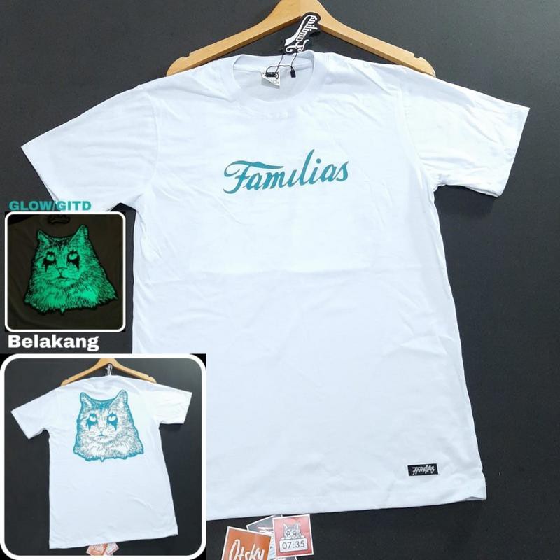 KAOS PUTIH FAMILIAS NYALA GLOW IN THE DARK