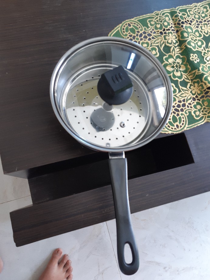 Subron Panci Kukus 20cm Steamer Panci Susu Milk Pot Saringan Multifungsi