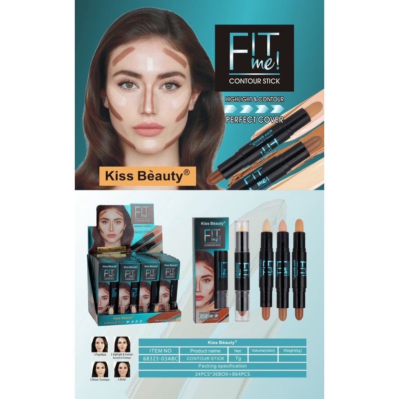 Jual CONTOUR STICK Kiss Beauty Duo // KB STICK Shopee Indonesia