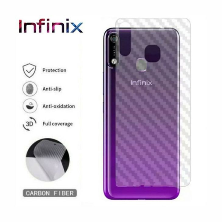 Garskin Carbon Infinix Smart 4 5 6 7 8 Hot Note 8 9 10 11 10S 11S 12 12i 30 20 30i 50 50i 60 50X 50S