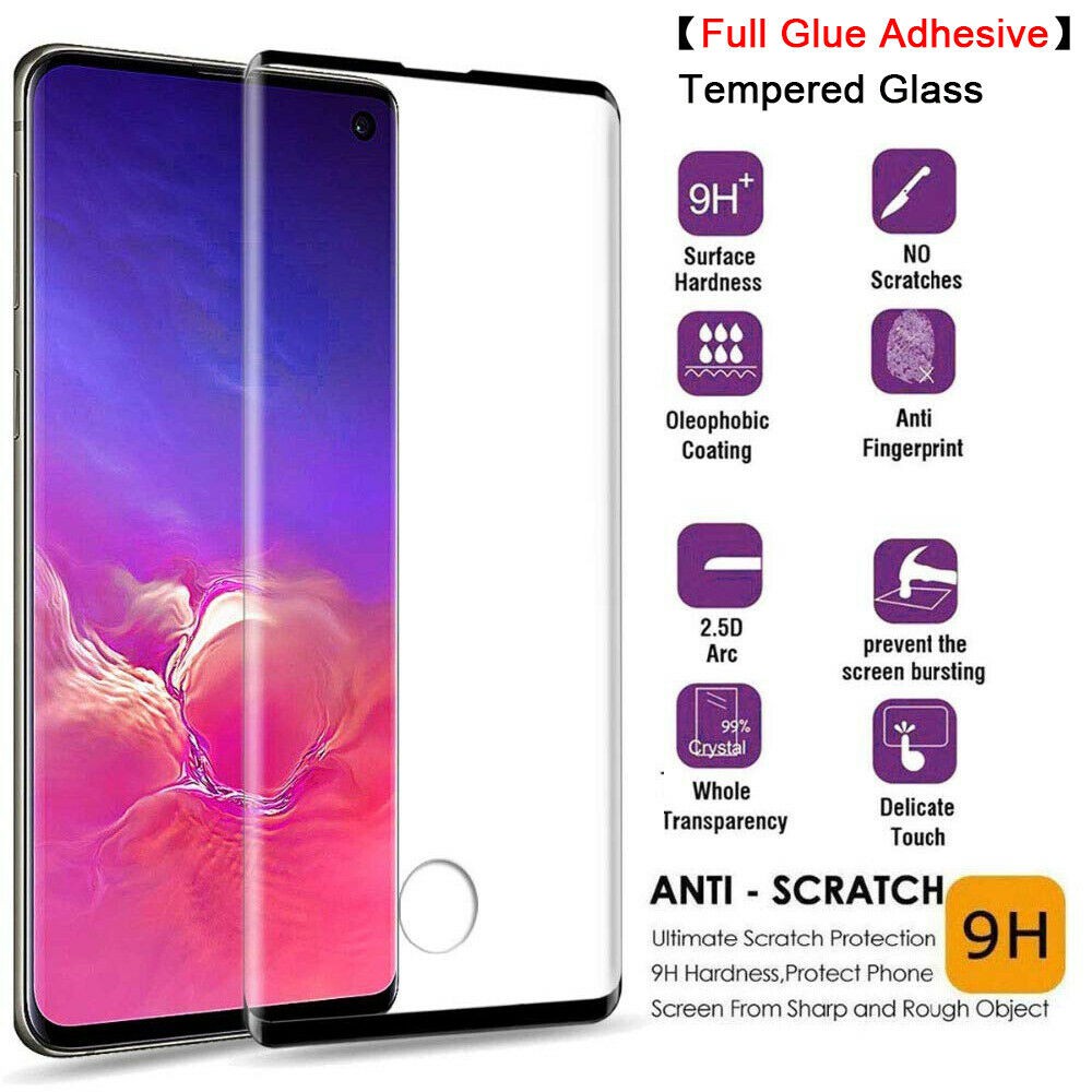 Tempered glass FULL LEM samsung Note 10/10 PLUS 9/8 10/S9/S8/PLUS S6/S7 edge screen protector kaca