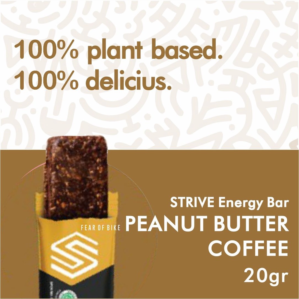

Strive Energy Bar Peanut Butter Coffee Bite Size 1 box isi 5 pcs