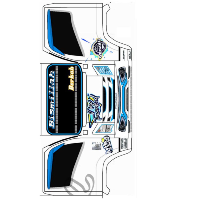 Miniatur Truk New Tawakal 5 Papercraft Lembaran Stiker camel Super Jumbo