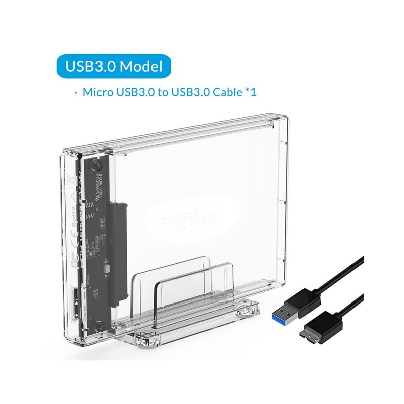 Casing harddisk external 2.5 SATA USB 3.0 with Stand ORICO 2159u3 - hdd enclosure 2.5 inch