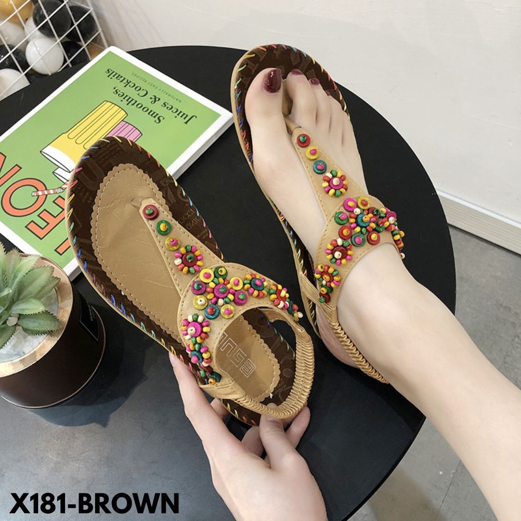 SANDAL WANITA MOTIF MANIK-MANIK CANTIK BANGET BAHAN CANVAS IMPORT 181