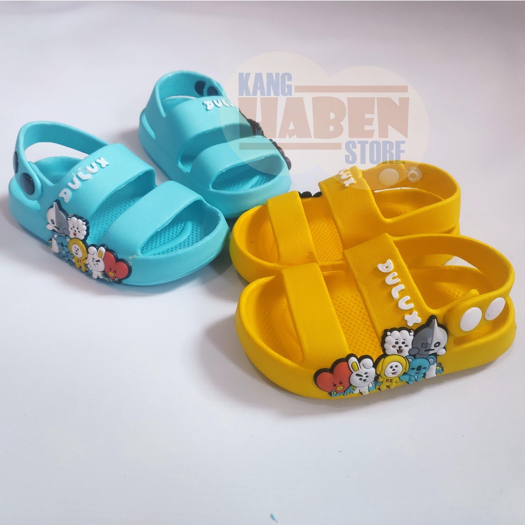 Habenkids Sandal Anak Karakter BT21 Ringan dan Lucu Sendal Bayi Cewek 391E 20-25