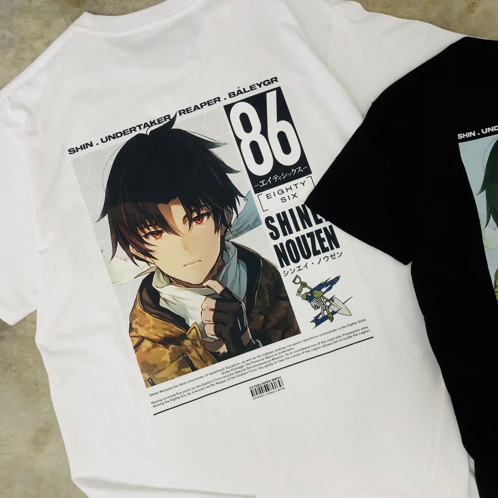 Kaos Shinei Nouzen Anime Manga 86 - Eighty Six Cotton  Combed 24s