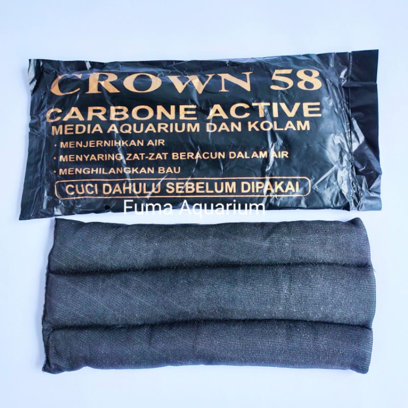 KARBON AKTIF MEDIA FILTER AQUARIUM DAN KOLAM panjang 30cm CROWN 58/SAKKAI PRO