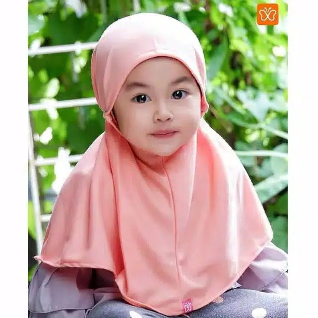 Bergo Anak Khmar bergo anak tali 0-3 thn / bergo bayi perempuan / bisa pilih warna bergo anak