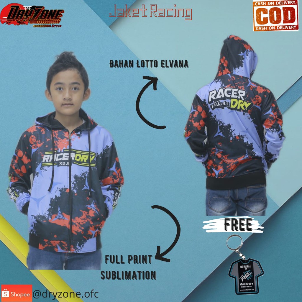 JAKET RACING ANAK 7-12 TAHUN/JAKET RACING ANAK MURAH/JAKET ANAK