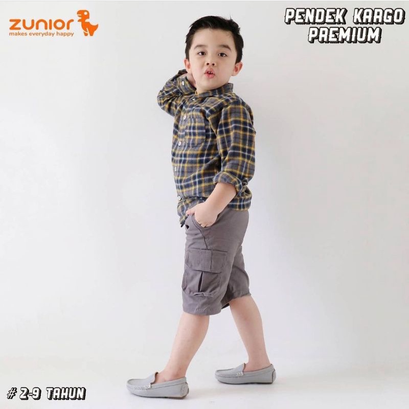 Celana Pendek Anak Laki laki Cargo Chinos Pdl Bahan Katun Warna Hitam Army Abu Banyak Saku Pakaian Harian Short Kargo