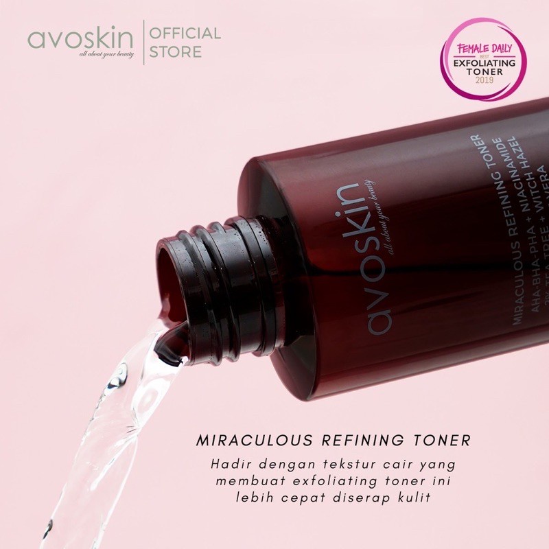 AVOSKIN Miraculous Refining Toner 20ml/100ml (Exfoliating Toner)