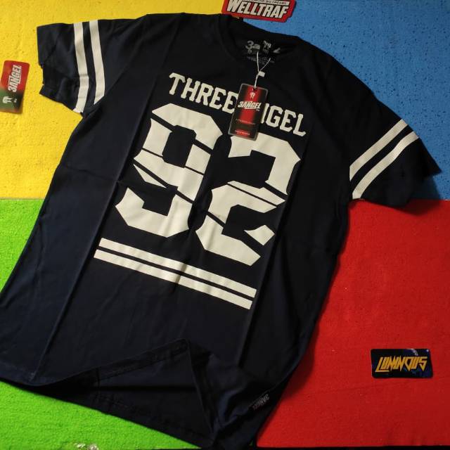 Kaos Distro Original 3 Angel Black Strip
