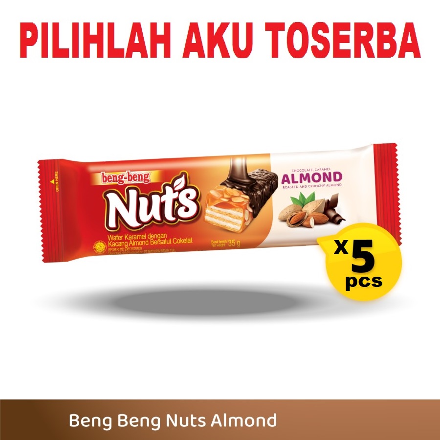 Beng Beng Nuts Almond Chocolate @ 35gr - ( HARGA 1 PAKET ISI 5 Pcs )