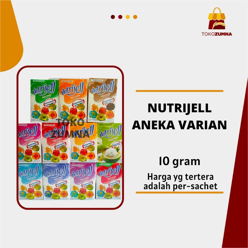 

Nutrijell Jelly Powder Aneka Varian 10gr / Nutrijell Ekonomis Jelly Agar Puding / Jeli Nutrijell