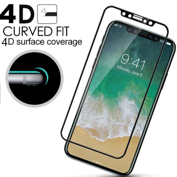 NEW IPHONE X SCREEN GUARD ANTI GORES HP ORIGINAL NUGLAS TEMPERED GLASS 4D MIJOSHOP