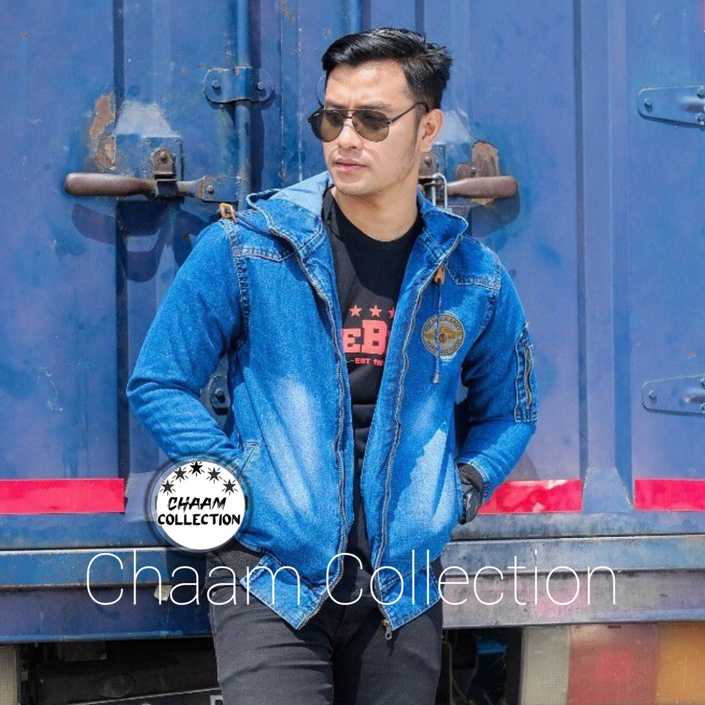 Best Seller Jaket Jeans Bomber Kupluk|Jaket Jeans Denim Casual Pria|Jaket Jeans New Fashion