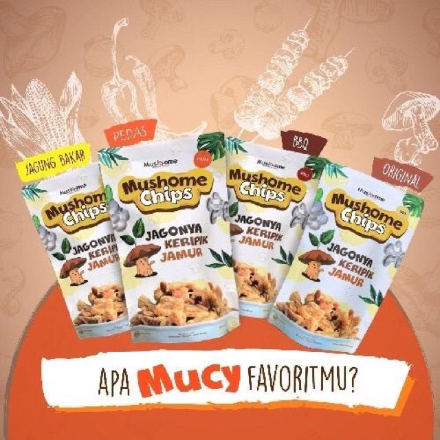 Keripik jamur Mucy Balado 80 gram