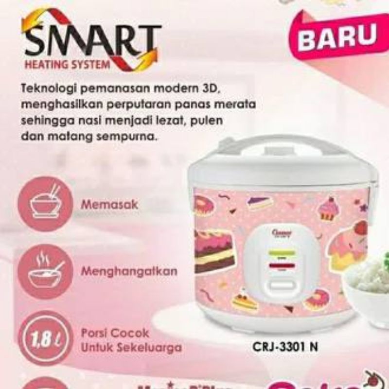 Rice Cooker / Magic Com Cosmos CRJ 3301N Kapasitas 1,8 Liter 3in1