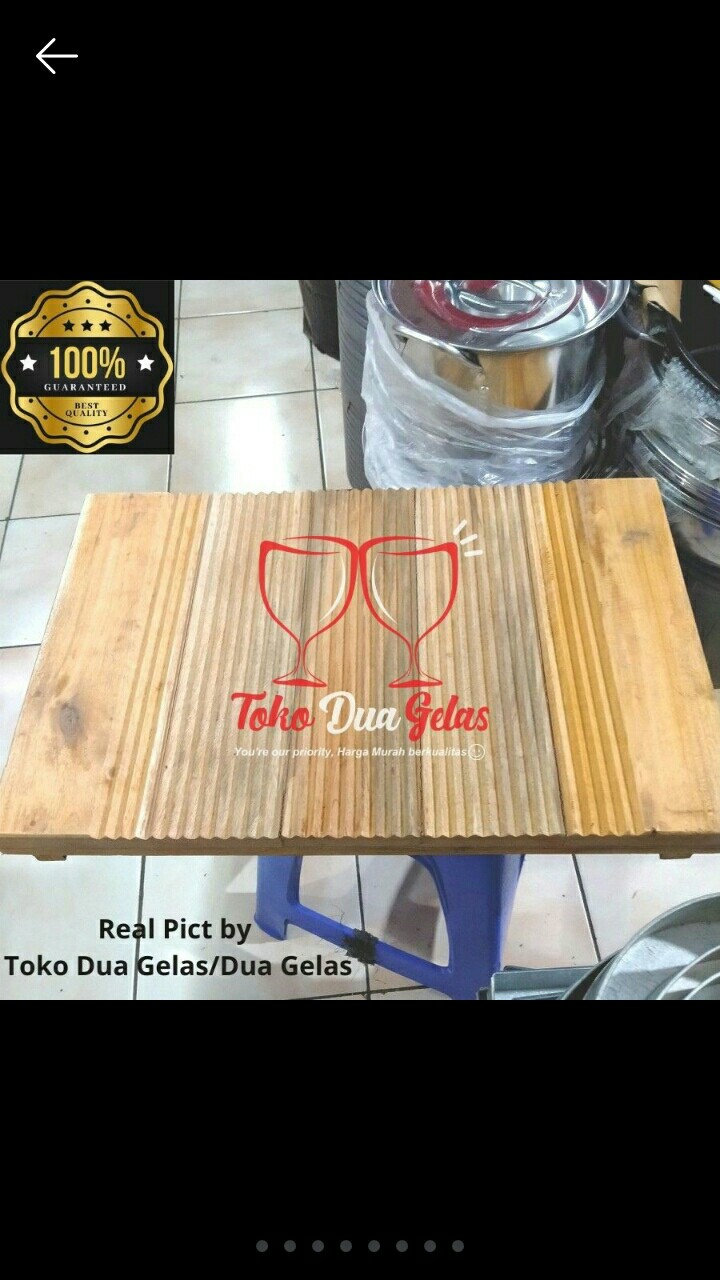 Papan Penggilasan Penggilesan Kayu Jati Asli Cuci Baju Besar 60,5 X 39 Cm Tebal Kuat Gratis Packing