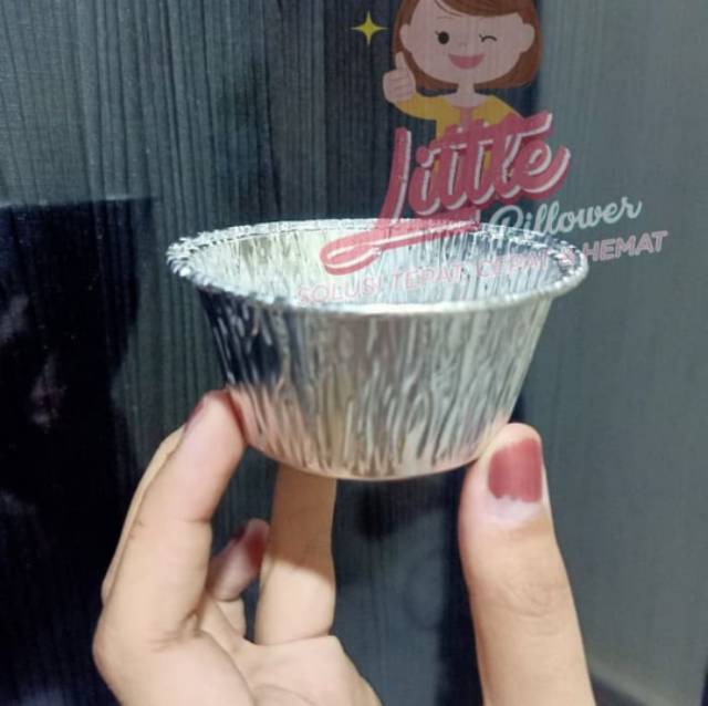 (ISI 100PCS -ALUM BULAT BESAR ALAS SAJA)Tray aluminium bulat besar/Tray panggang/Wadah Cup aluminium