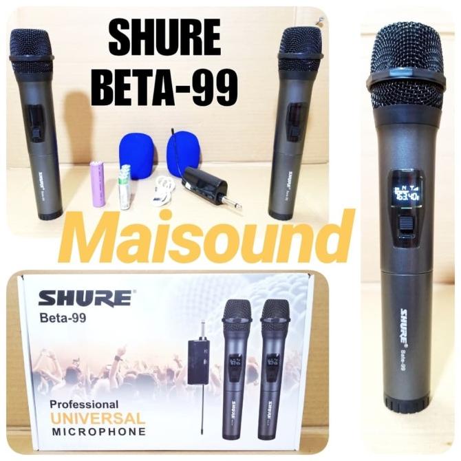 MICROPHONE WIRELESS SHURE BETA99 MIC SHURE BETA 99 HANDHELD PEGANG
