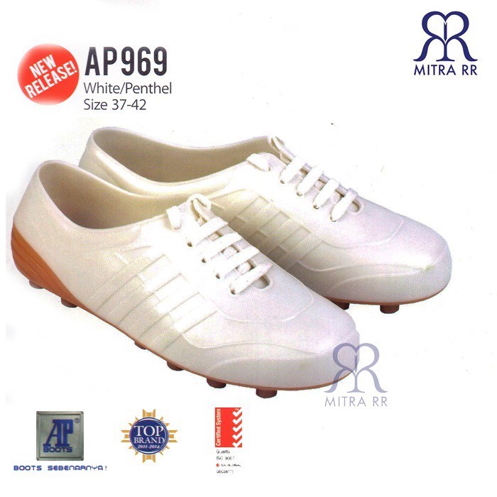 AP Bola Putih Bawah Kuning Sepatu AP 969 Sepatu Petani AP PUL PULL