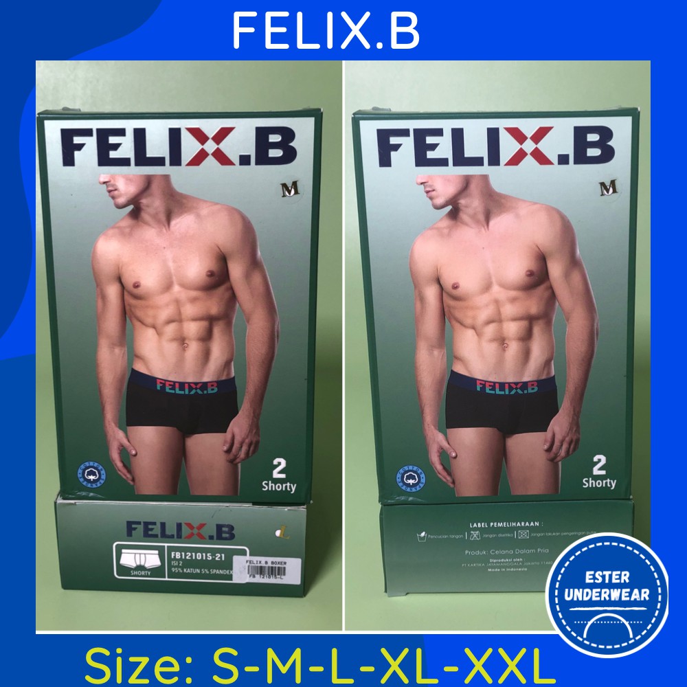 Celana Boxer Pria Felix.B FB 121015 ISI-2 PCS