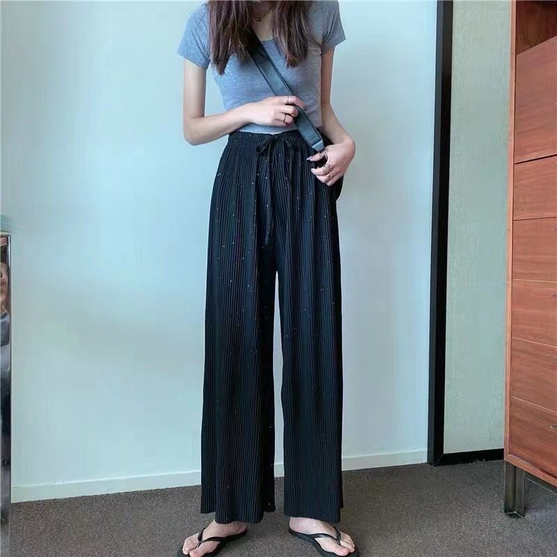 Naddean - Celana Kulot Import Wanita Glitter/ Korean Long Pants