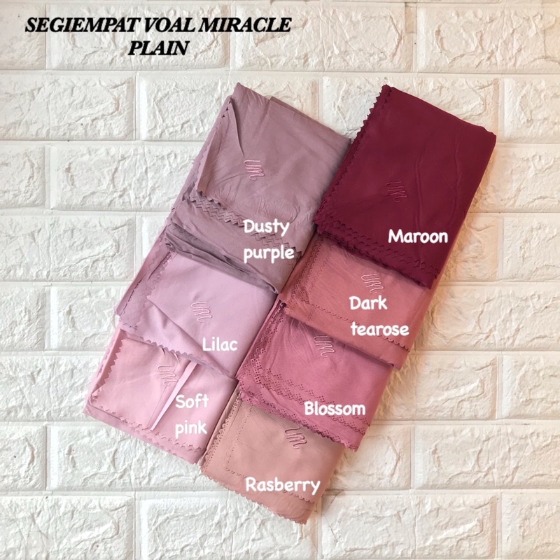 [ PART 1 ] SEGIEMPAT VOAL MIRACLE PLAIN LASER CUT UMAMA SCARF / SQUARE VOAL LC PREMIUM TERMURAH