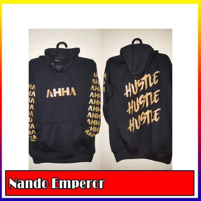 sweater hoodie AHHA limited hustle jaket ahha hustle berkualitas
