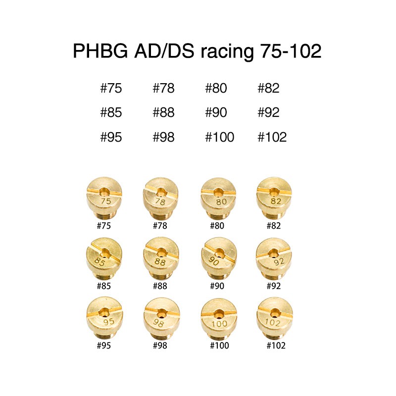 ZSDTRP 12pcs M5 Thread Replacement #30-#135 Carburetor Jets For Dellorto SHA PHBG Carb main Injector nozzle NC PHVA Pilot Jet-A-02