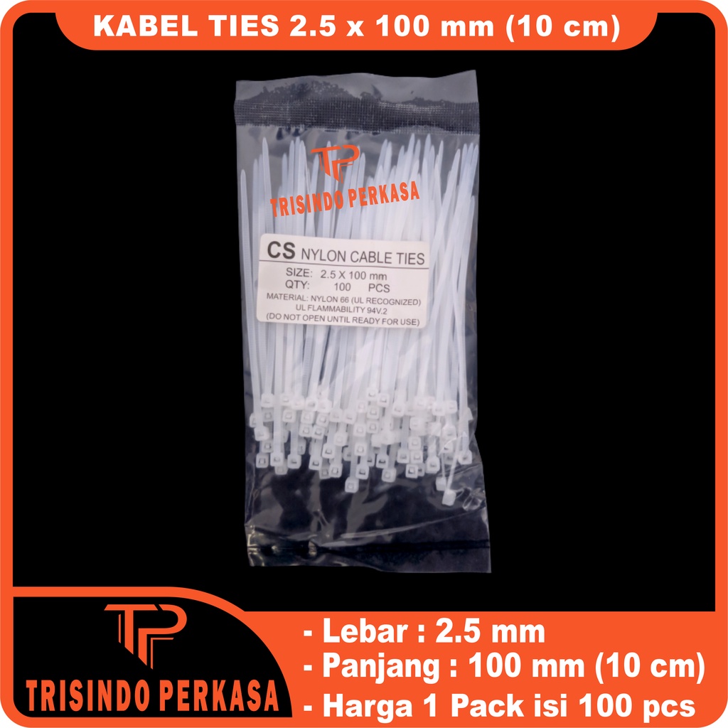 Kabel Ties Cable Tie 2.5 x 100mm (10cm)