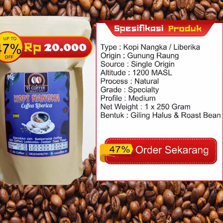 

♜ Promo Kopi Nangka | Liberika Gunung Raung | 250 Gram | SS COFFEE ➯