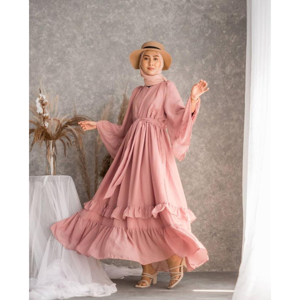 Fashion Wanita Muslim Lumira Dress Gamis Bandung Grosir