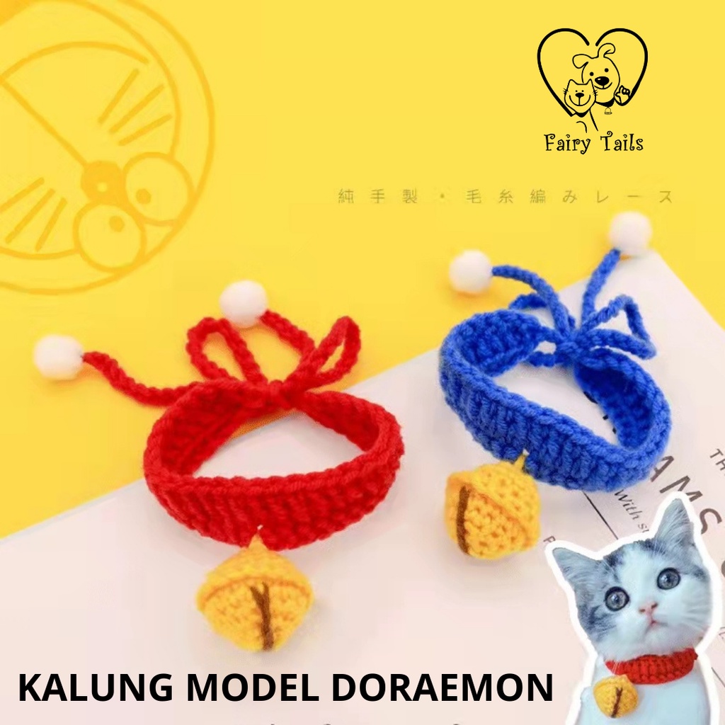 Kalung Rajut Bahan Wol Lembut Untuk Anabul Anjing dan Kucing Stylish dan Nyaman / Aksesoris Baju Kalung Anabul / Pet Necklace for Dog and Cat