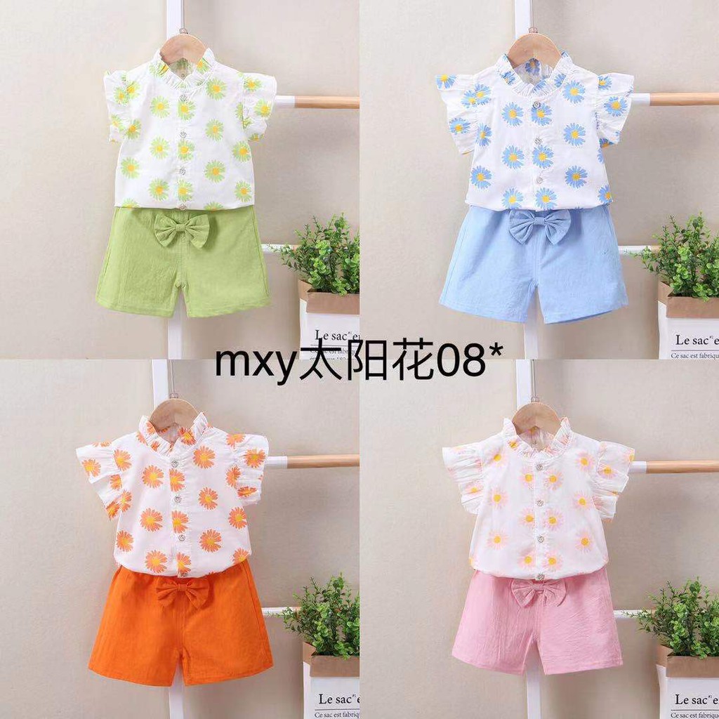 Baju Setelan Dress Pesta Anak Perempuan 2in1 Usia 9 Bulan - 4 Tahun Korean Style Kualitas Import